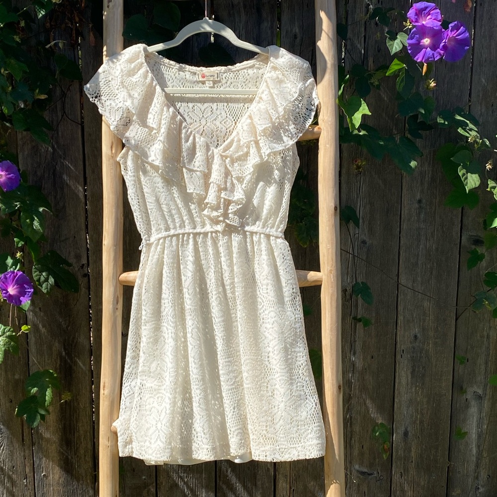 Lacey Cream White Dress